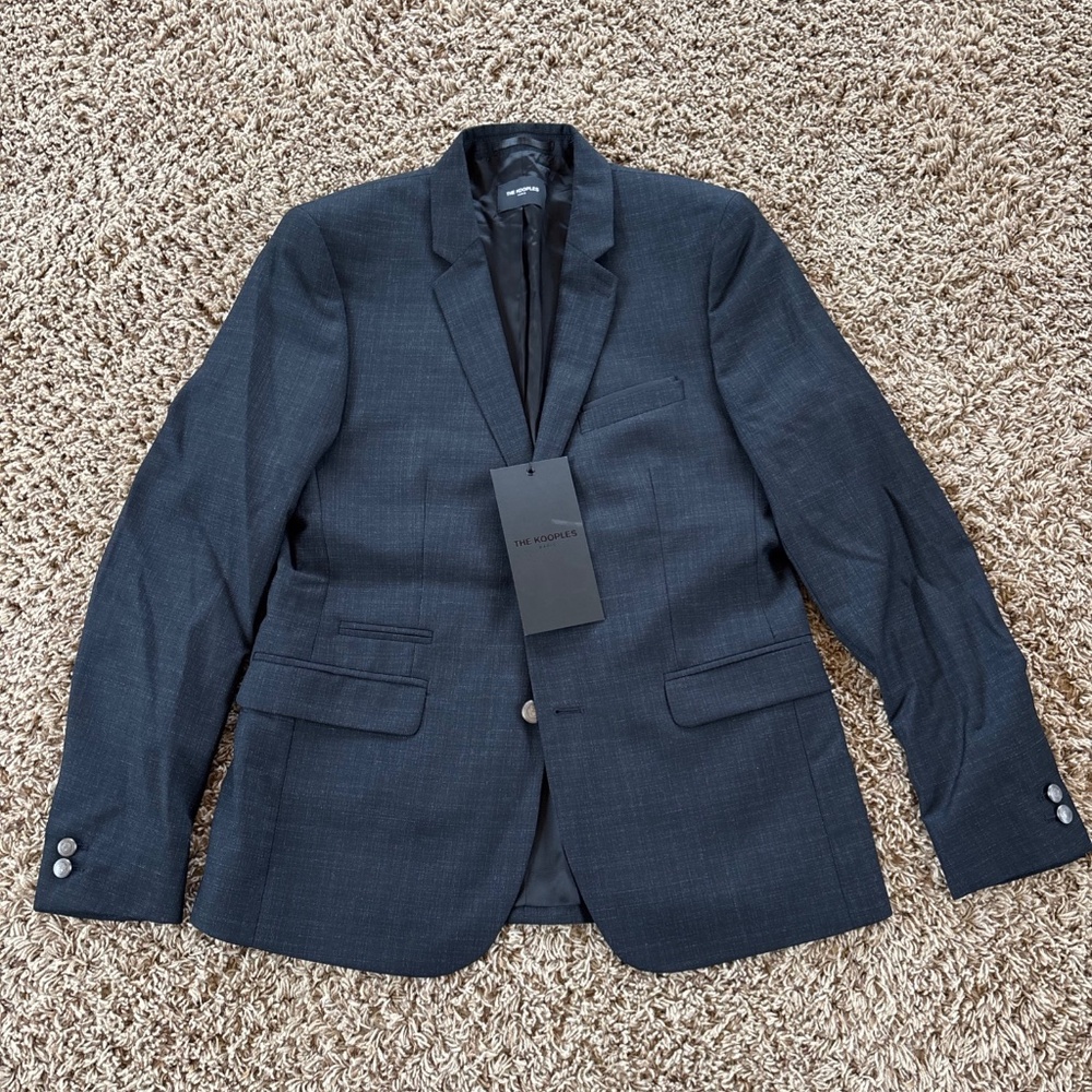 The Kooples Paris Men’s Wool Blazer Sport Coat, Black Size 38